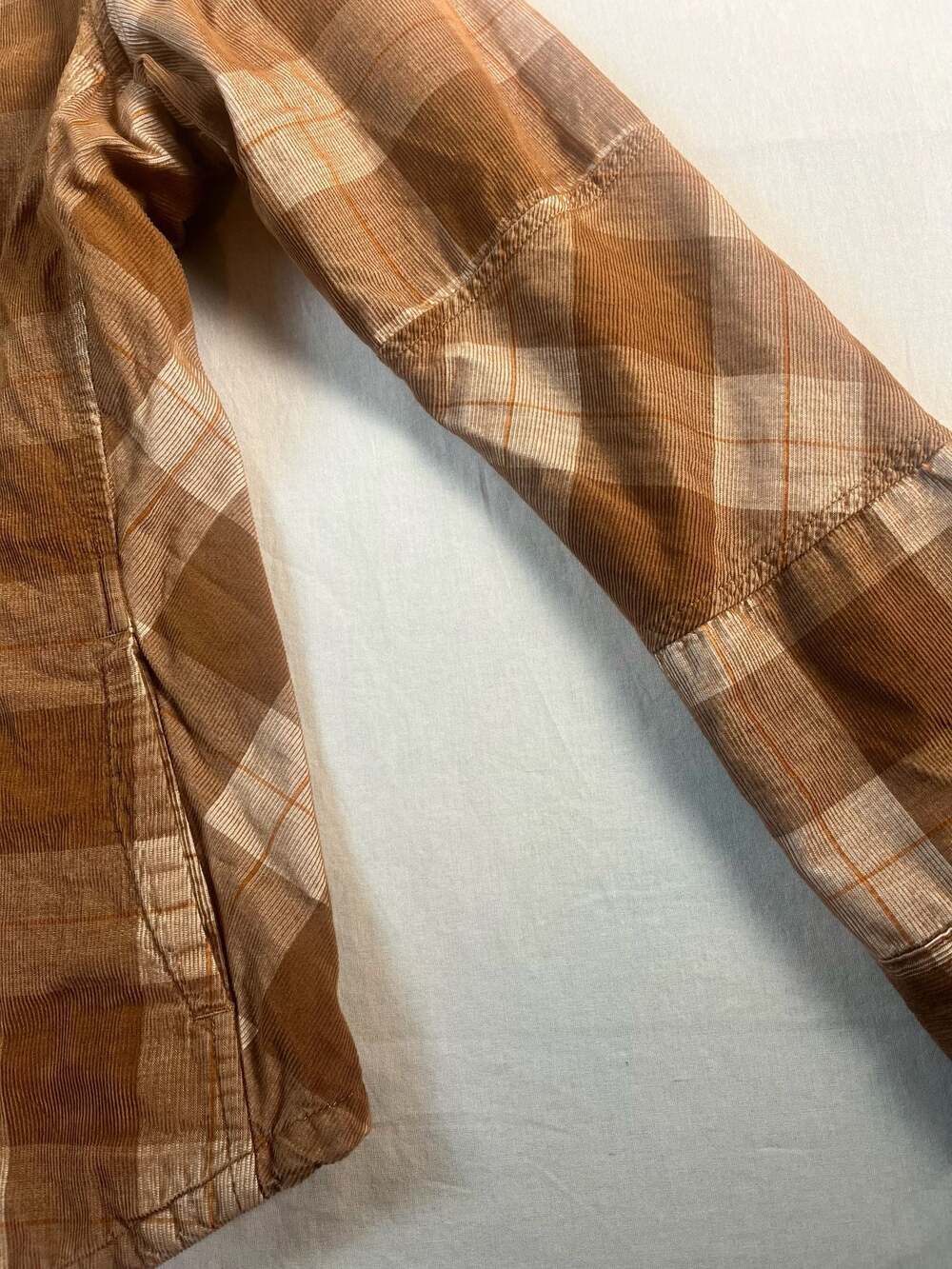 prAna Women's Brown Plaid Corduroy Snap-Button Shirt Jacket Organic Cotton Small - Picture 6 of 11